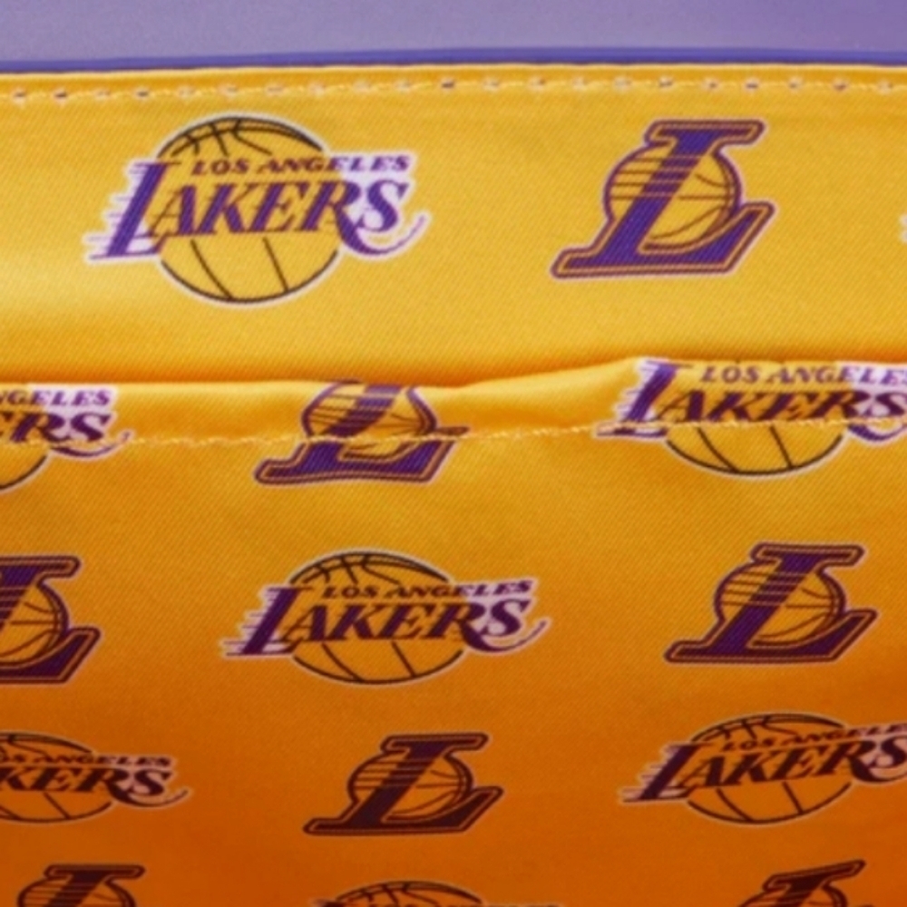 Loungefly NBA Los Angeles Lakers Logo Crossbody Purse - Picture 8 of 10